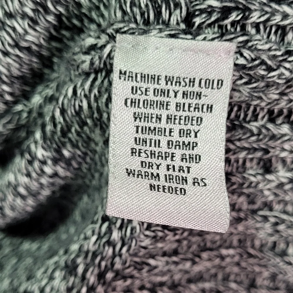 Worthington Women's Gray Turtle Neck Short Sleeve Knit Cardigan Sweater Size 1X - Picture 9 of 12